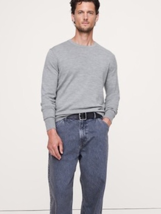 Banana Republic Other - ✨ Banana Republic NWT Men's Merino Wool Crewneck Sweater Heather Gray Size L